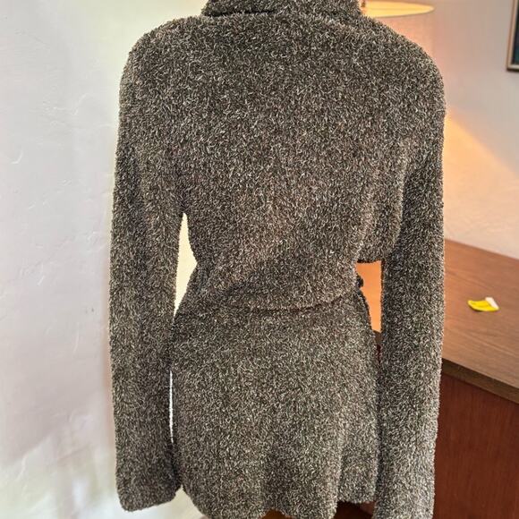 White Stag Brown Knit Cardigan Belted Made in Korea Y2K Comfy - Picture 3 of 6